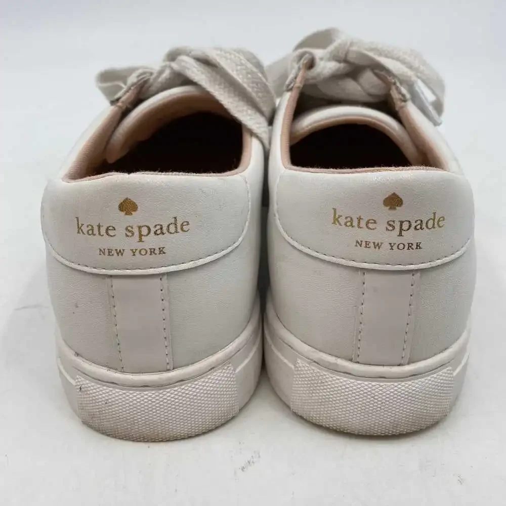 Kate Spade White Leather Classic Fez Sneakers | Women’s Size 8